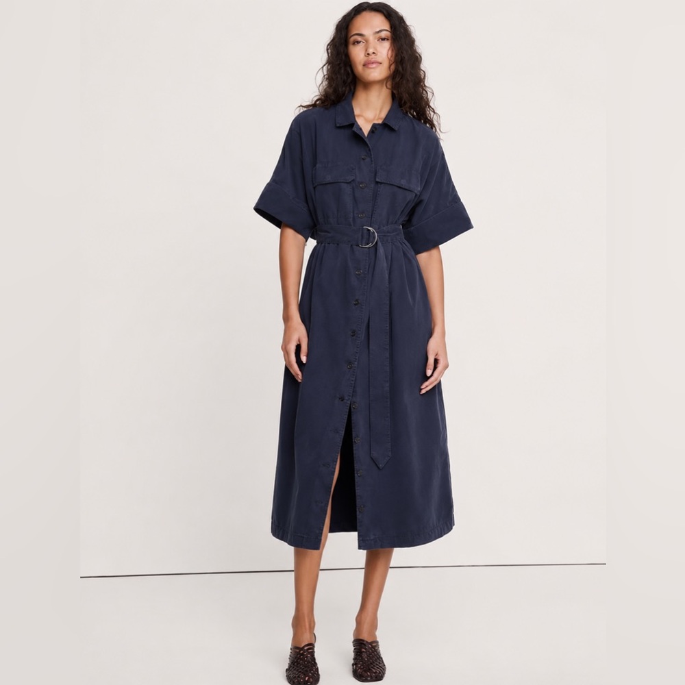 NWT! Banana Republic Utility Overdye Cotton Shirt Dress - Multiple 🖊️